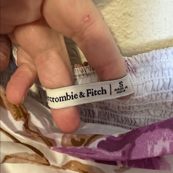 Abercrombie & Fitch Emerson Poplin Puff Sleeve Midi Dress Size Small - Picture 6 of 9